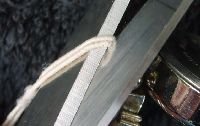 trim off excess elastic thread