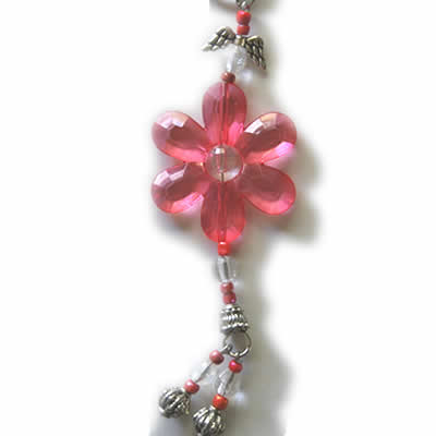 valentines day beaded keyring