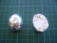 over with foil
