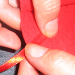 glue ribbon on