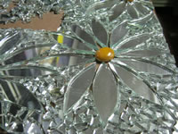 daisy mosaic mirror