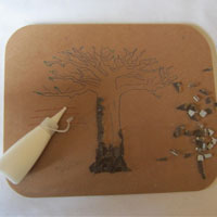 mosaic baobab tree trunk