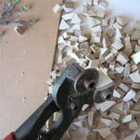 random shaped mosaic bits