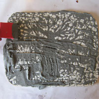 spread mosaic grouting on mosaic baobab tree