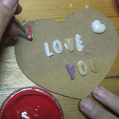 painting resin letters