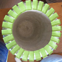 top of mosaic resin pot