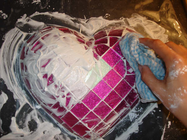 cleaning mosaic grout