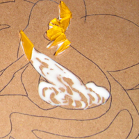 glue a whole area at a time to mosaic