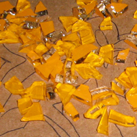 cut small pieces of mosaic tiles using tile cutter