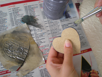 paint heart silver