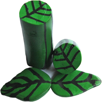 polymer clay leaf
