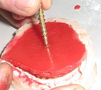 peel away resin door handle from silicone mould