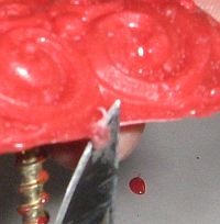 remove excess resin