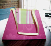finished concertina handbag scrapbooking album