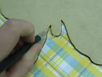 stick onto paper and cut out