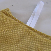 cut ribbon for potholder