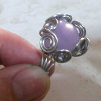 completed wire wrap ring