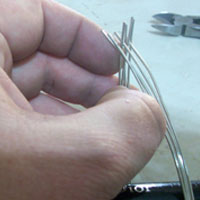 cross the wire ends through each other