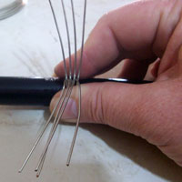 push wire down