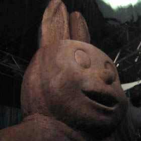 giant chocolate bunny
