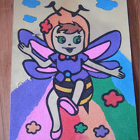bee sand art
