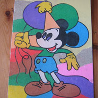 mickey mouse sand art