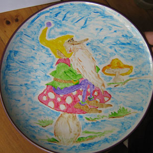 ceramic painted plate