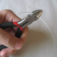 cut trace wire with pliers