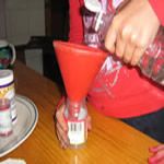 Add the vinager to the bottle