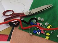 what you will need to make a felt butterfly 
