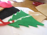 cut and glue ribbon