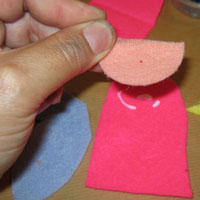 glue face onto fairy's body