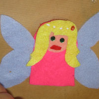 dots of glue for fairy's tiara