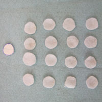 cut out circles from the white felt