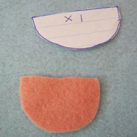 cut out face from template