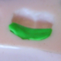 filling silicon mould with different colours