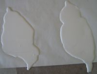 putting glue on wax paper