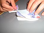 glue fish on hard card