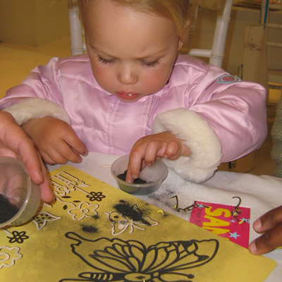 kids sand art craft party