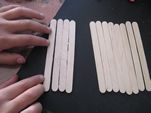 Glue 12 sticks together