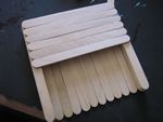 glue 7 sticks on top of the 5 stacks