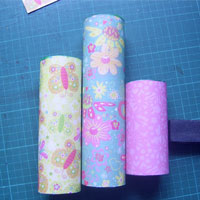 cover cardboard tubes with patterned paper