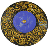 christmas decorations with records