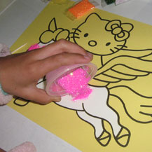 glitter sticker