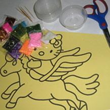 glitter art requierments