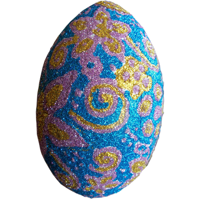 glitter decorated easter egg