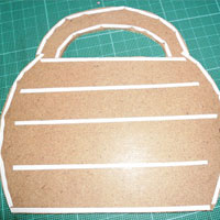 cover handbag with double sided tape