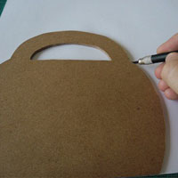 handbag wooden cut out