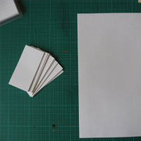 cut paper to size to make a notebook