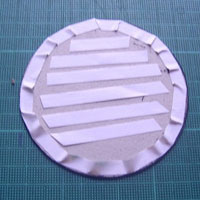 stick paper onto base using double-sided tape